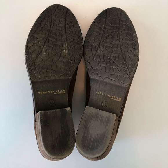 Very Volatile Los Angeles Aldworth Brown Suede Zip Ankle Bootie Women’s 8.5 Cute - Picture 12 of 17